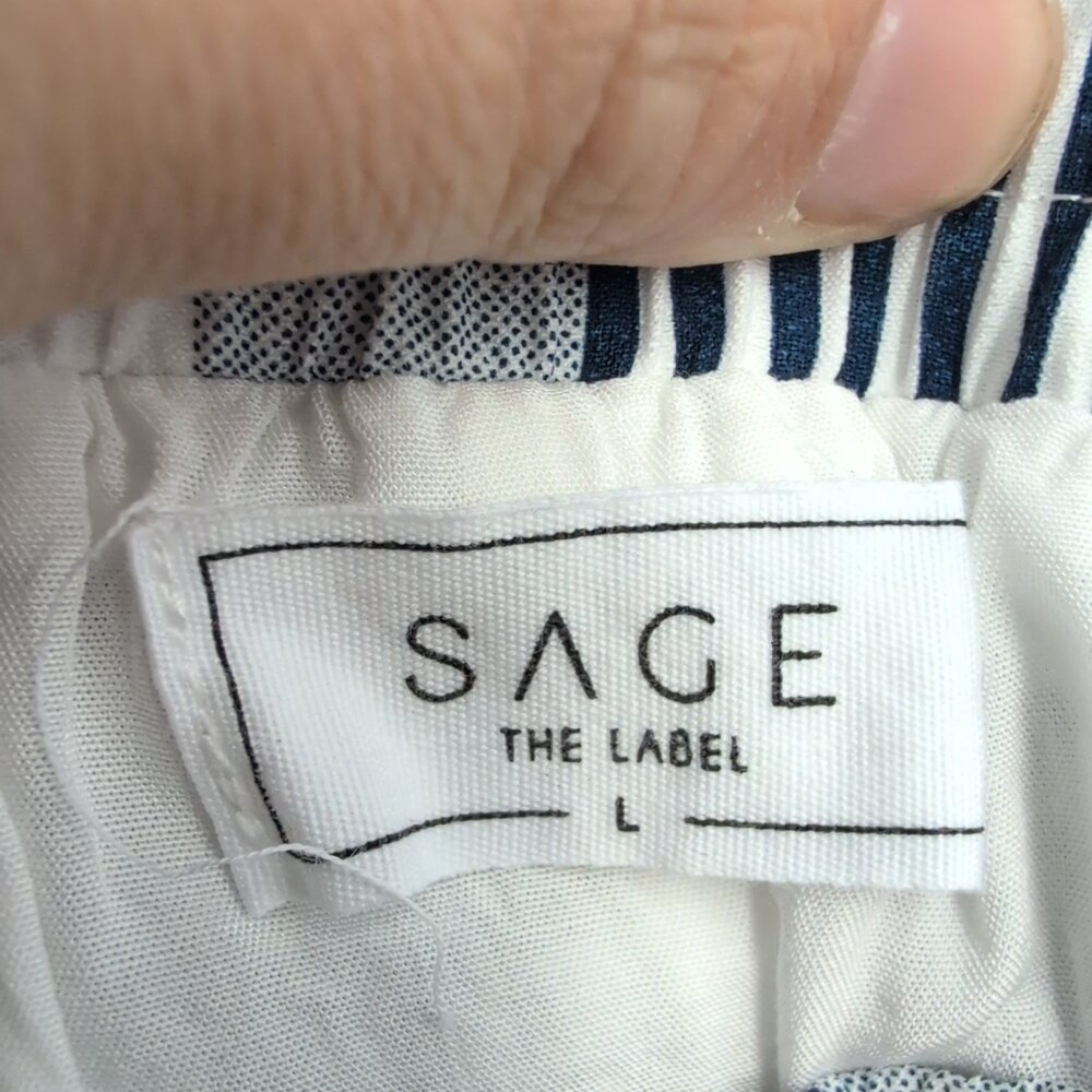 Sage the Label Striped Wide-Leg Pants Size L - Picture 4 of 10